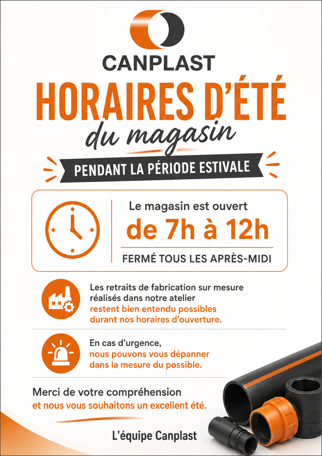 Flyer horaire été